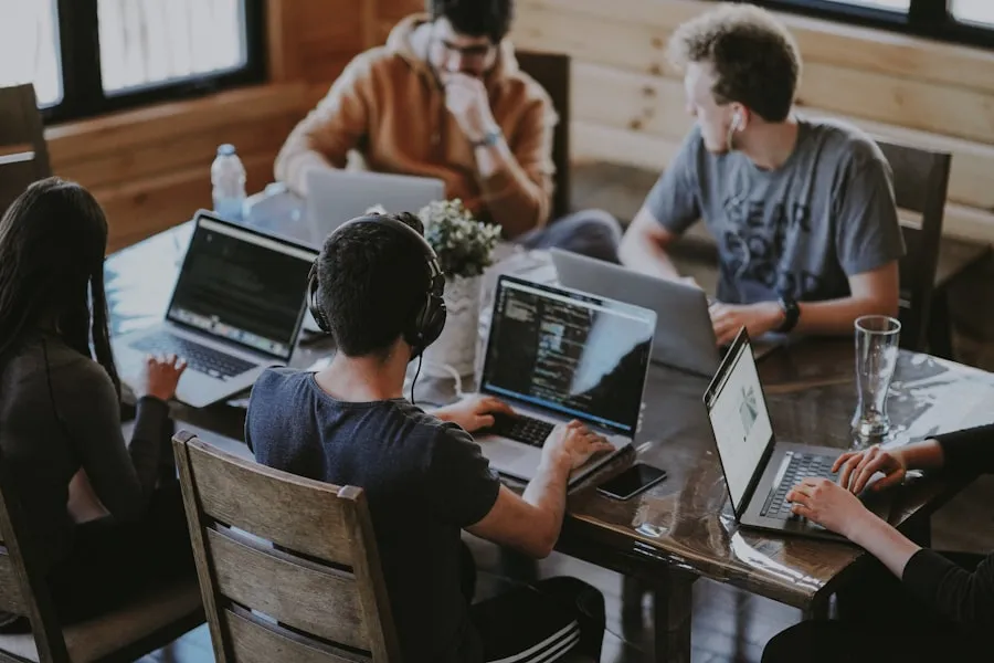 Bureau d'une petite équipe PME